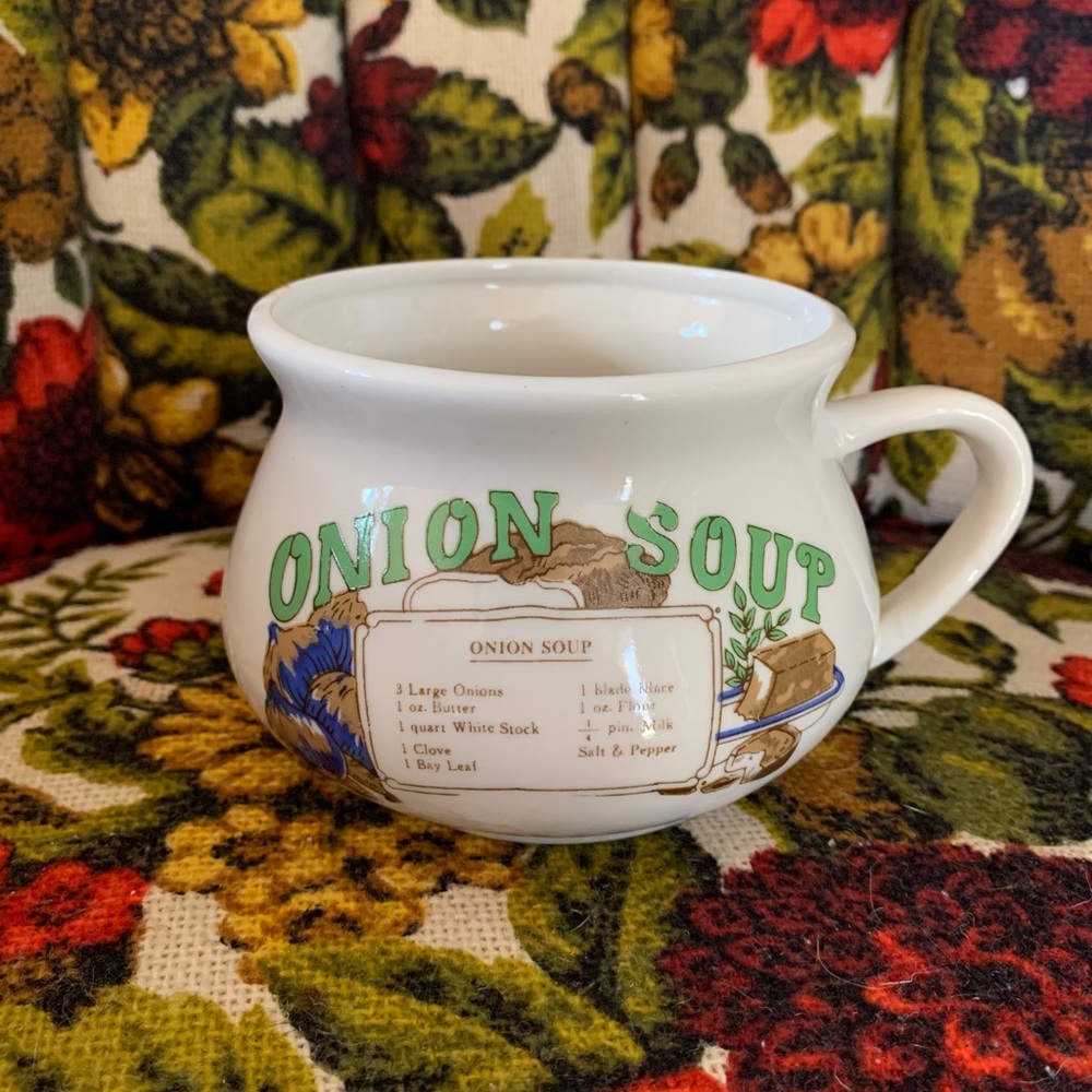 Vintage onion soup mug